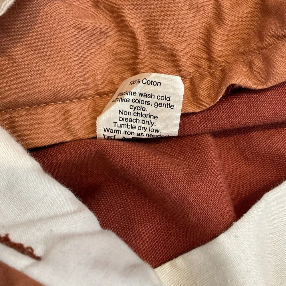 J Crew Gramercy Shorts Men's‎ 30 Rust Red Flat Front Chinos Cotton Casual